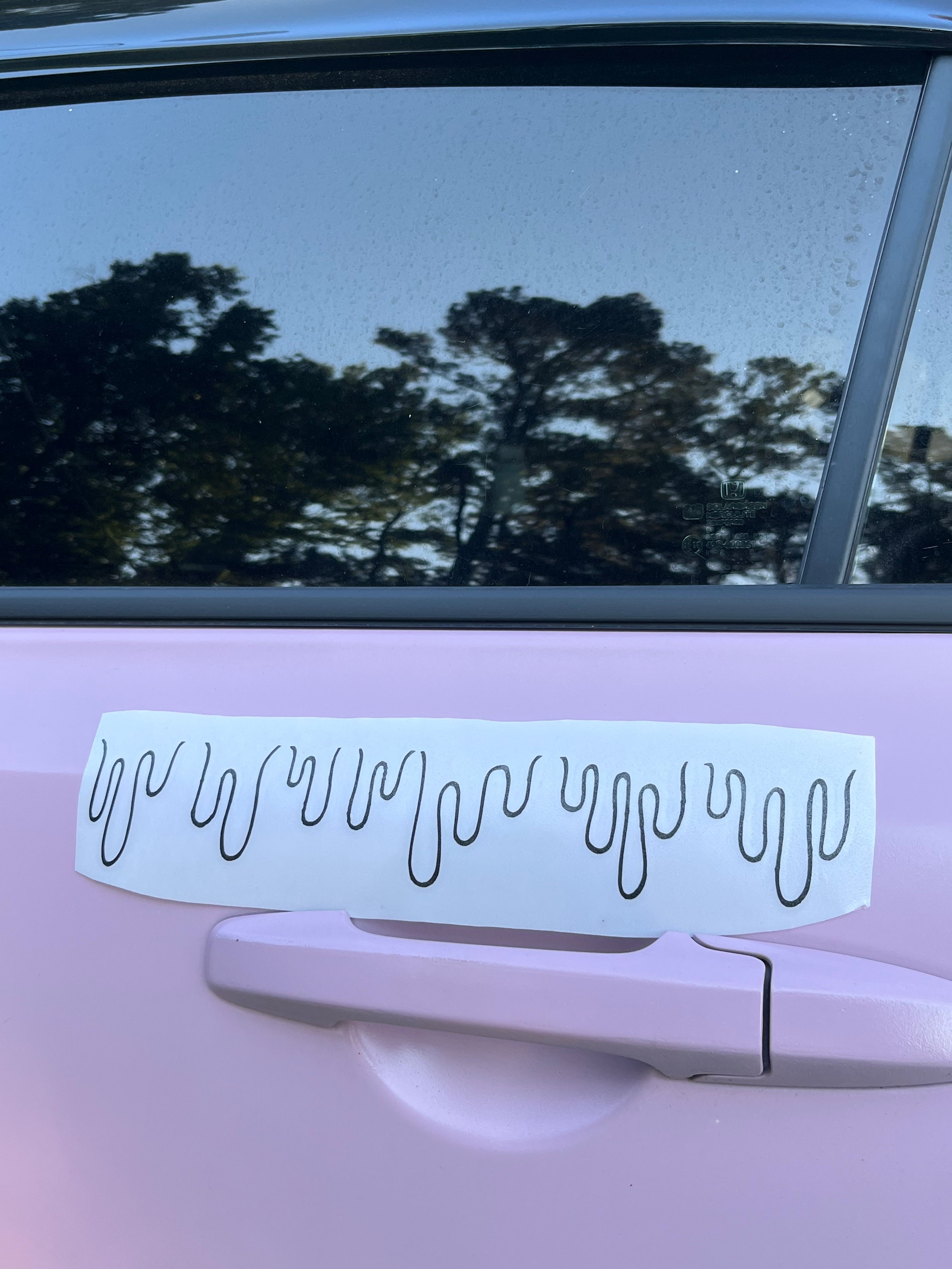 Drip outline sticker